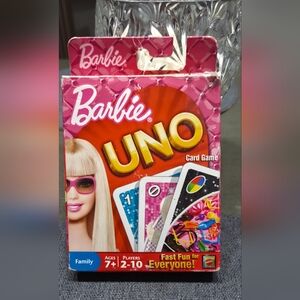 Barbie UNO Card Game - Pink and Yellow